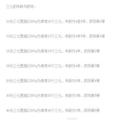 三七30头和60头区别